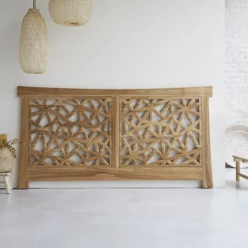 Decorative rattan bed headboard wholesale handmade in Vietnam 2022