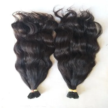 Горячая Распродажа, необработанные человеческие кудрявые волосы для наращивания, кератиновые афро кудрявые волосы I tip