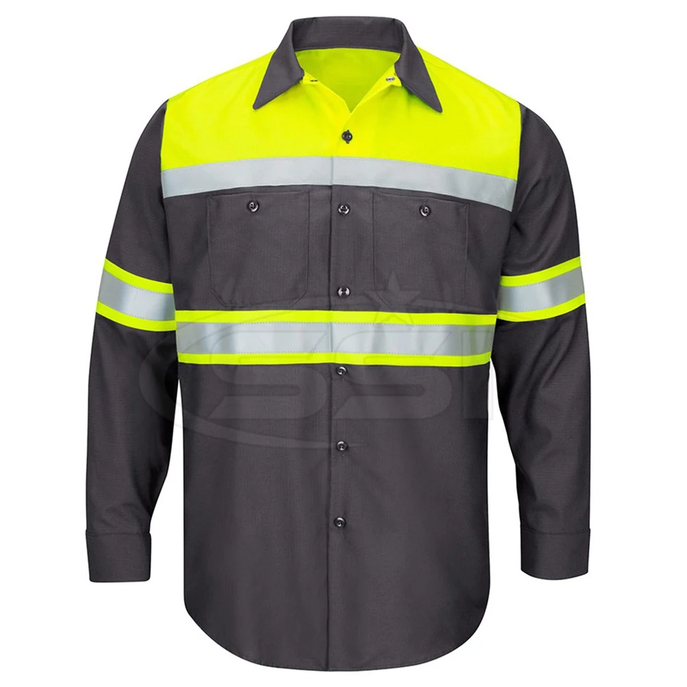 Wholesale Excellent quality Work wear high visibility safety reflective shirts for men