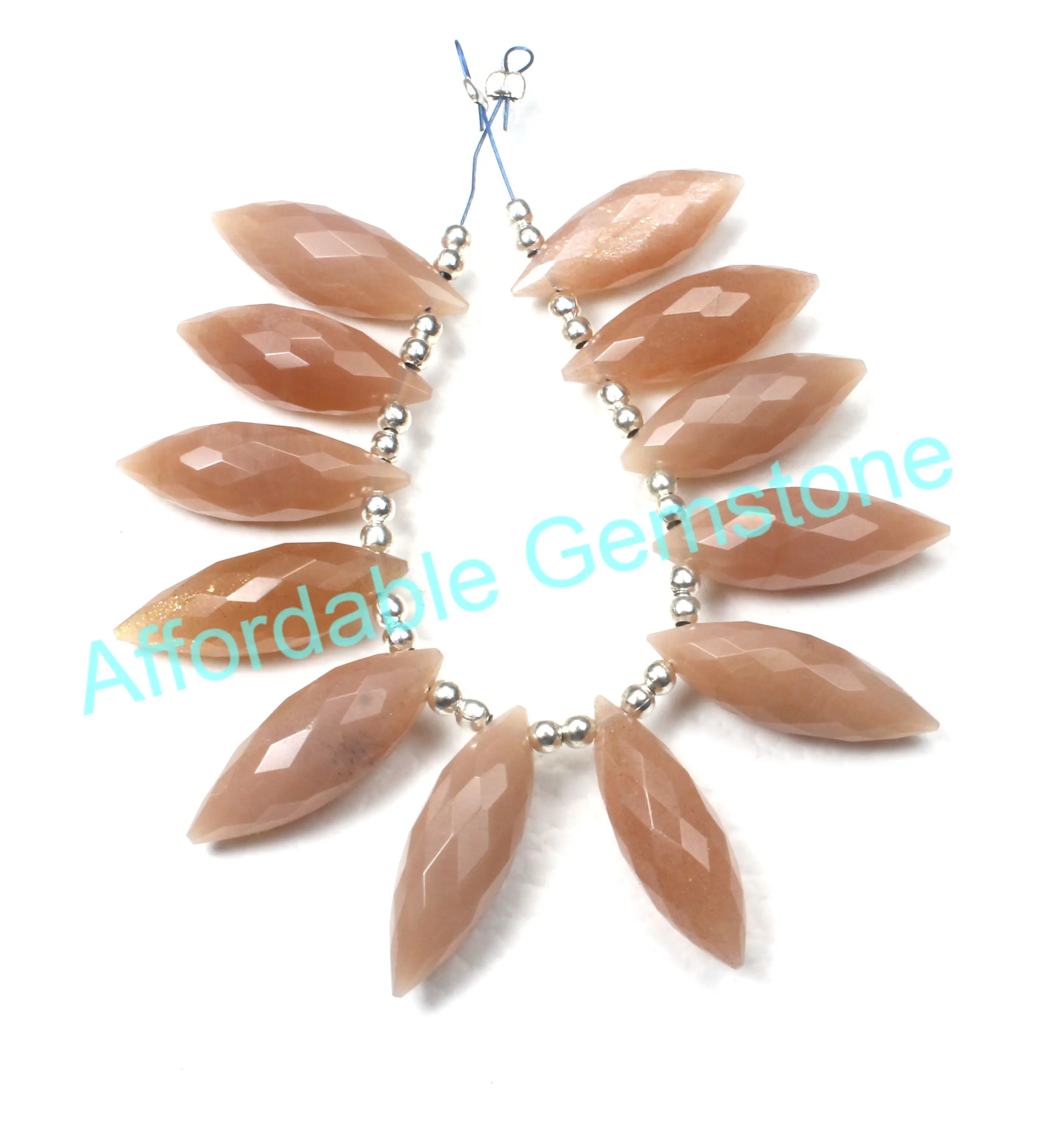 Peach moonstone top drill gemstone faceted gemstones beryl shape stone affordable gems wholesale gems high quality stone beads