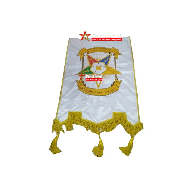 Masonic Regalia OES Chapter Banner Machine Made Embroidery Masonic Banners