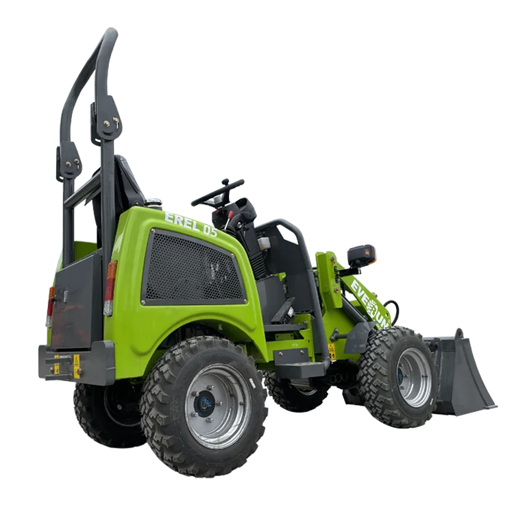 EVERUN EREL05 500kg mini multi functional construction machinery equipment farm mucking small farming electric loader