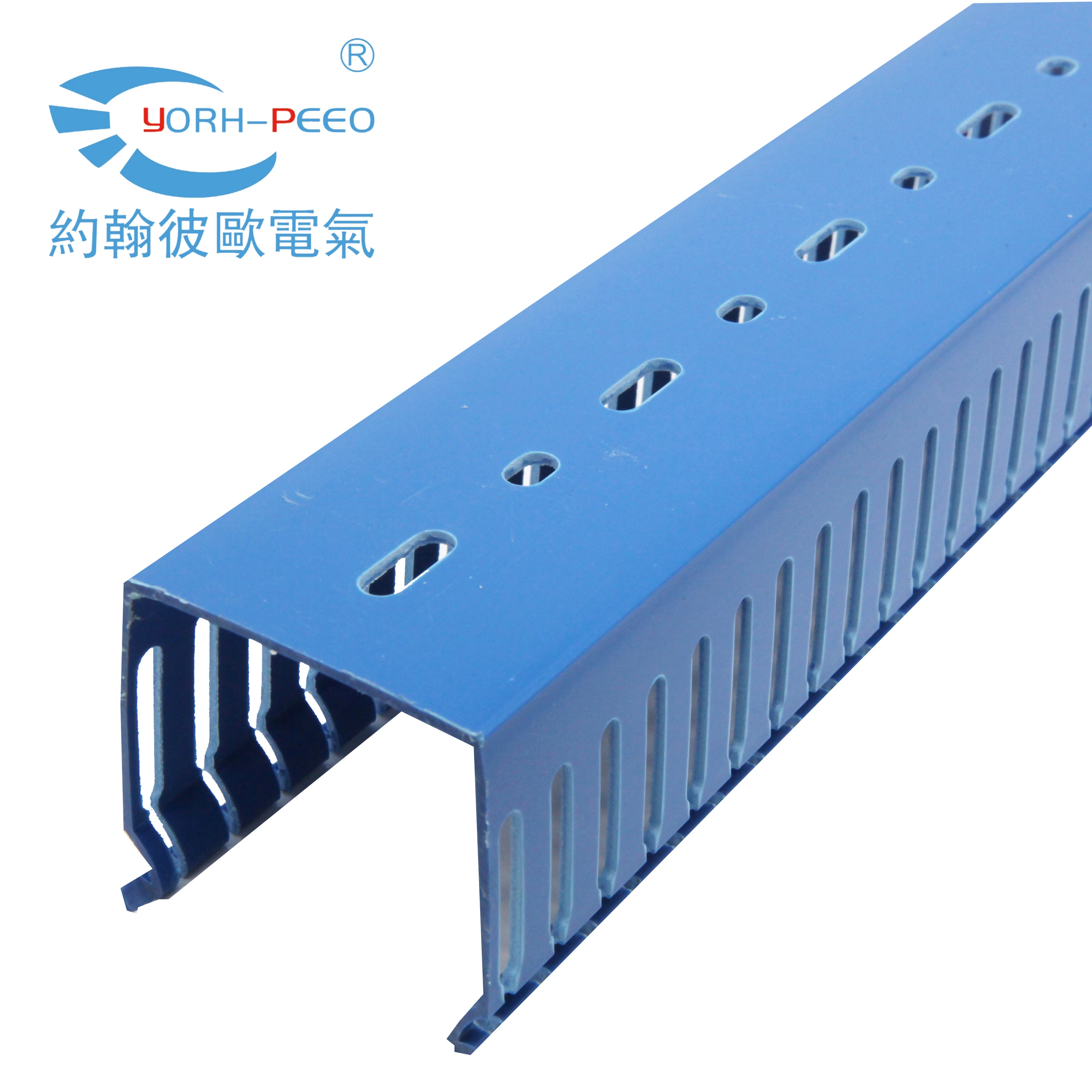 YORH-PEEO In Stock Standard Open Slot Cable Raceway Management Channel with Cover