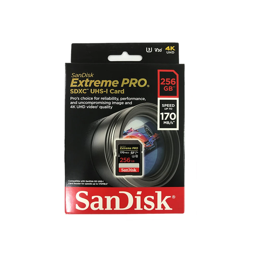 SDSDXXY SD Card For SDXC U3 V30 256GB R170W90