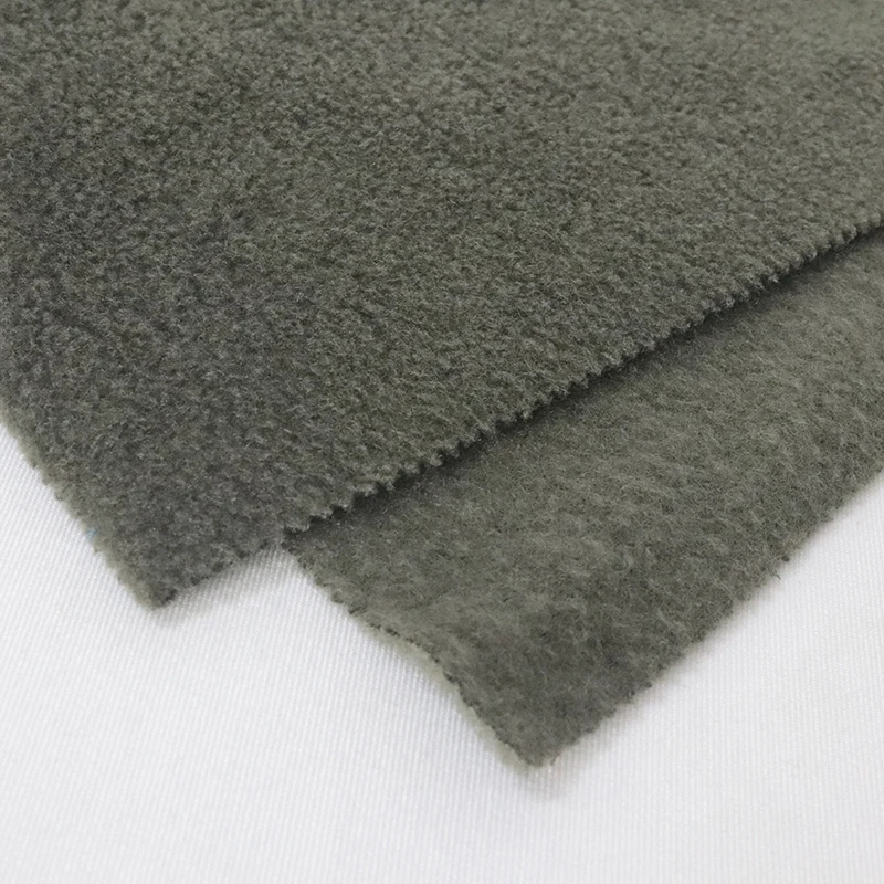 Recycle PET-fabric waste sustainable Green ECO friendly circular knit fleece anti pilling textile garment apparel blanket lining