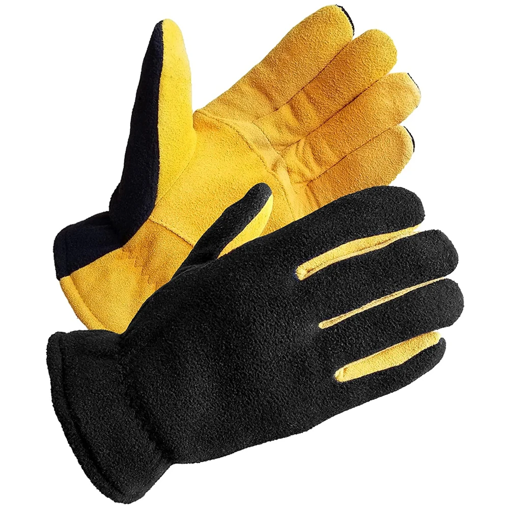 Профессиональные мужские зимние изолированные рабочие перчатки с высококачественной натуральной замшей из оленьей кожи для холодной погоды