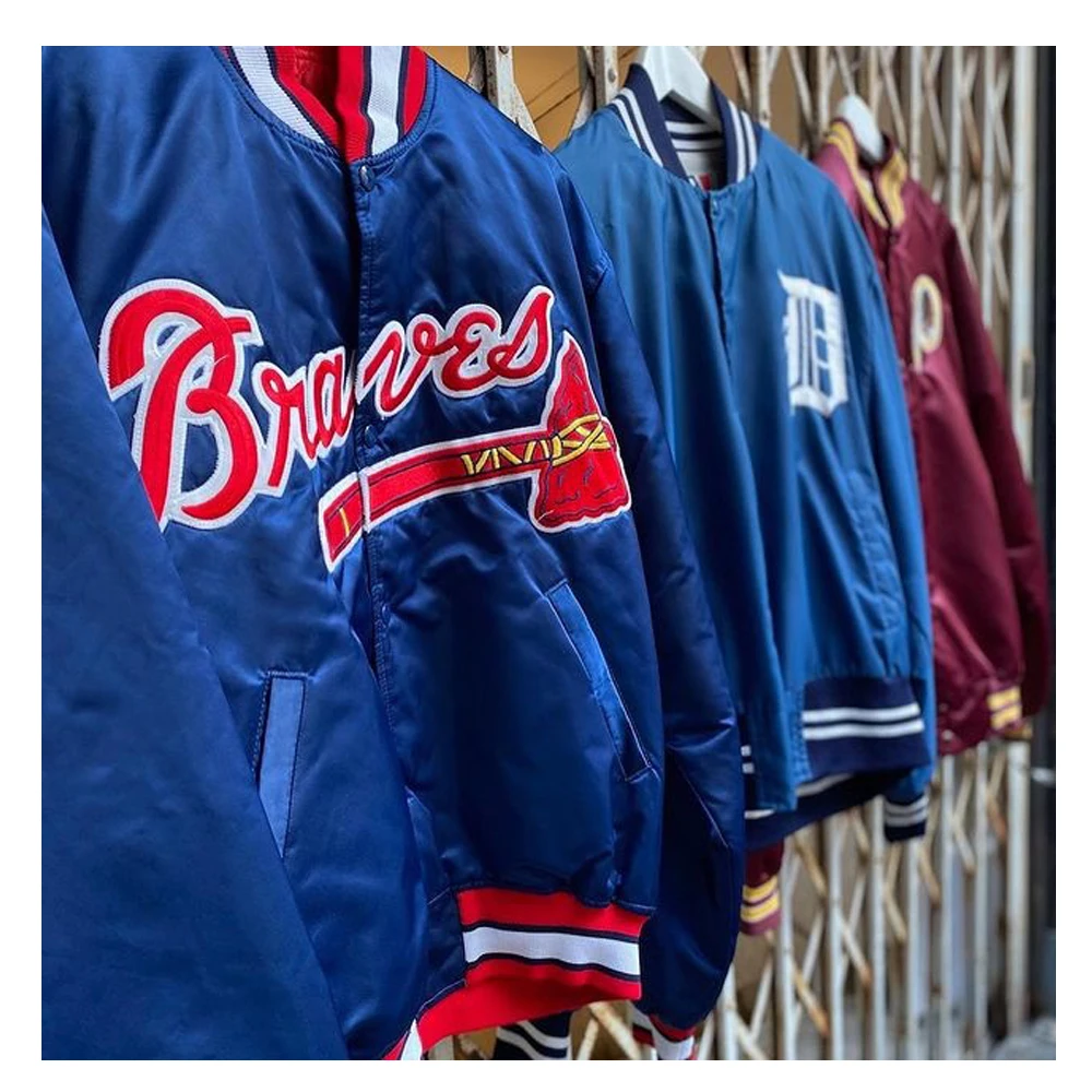 Customized Design Team Name & Number Starter / NFL Batch Embroidered Satin Jacket