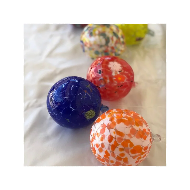 Made in Italy Top Quality Murano Glass  Handicrafted Christmas Balls 10 Pcs x Box Made in Italy Hot Sale