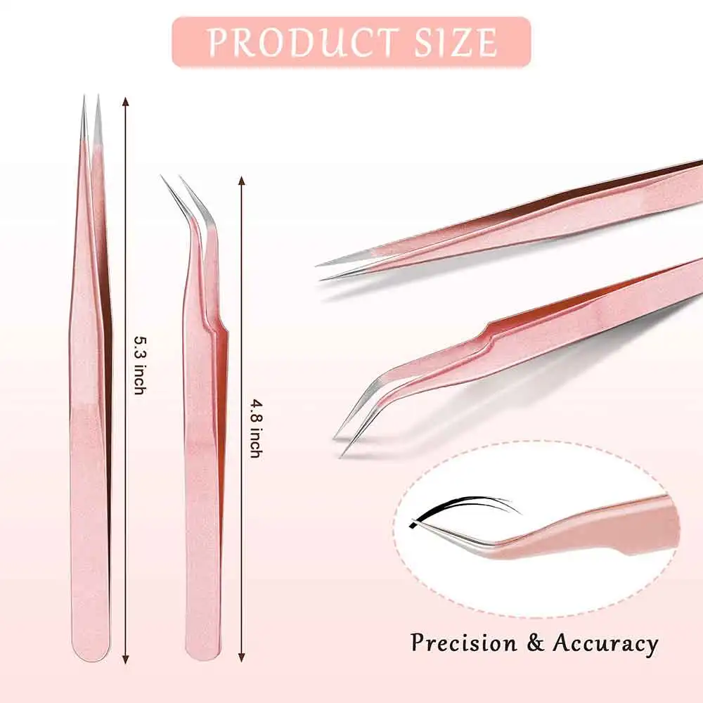 Eyelash Extension Tweezers Kits tweezers Professional Stainless Steel Volume Eyebrow Tweezers