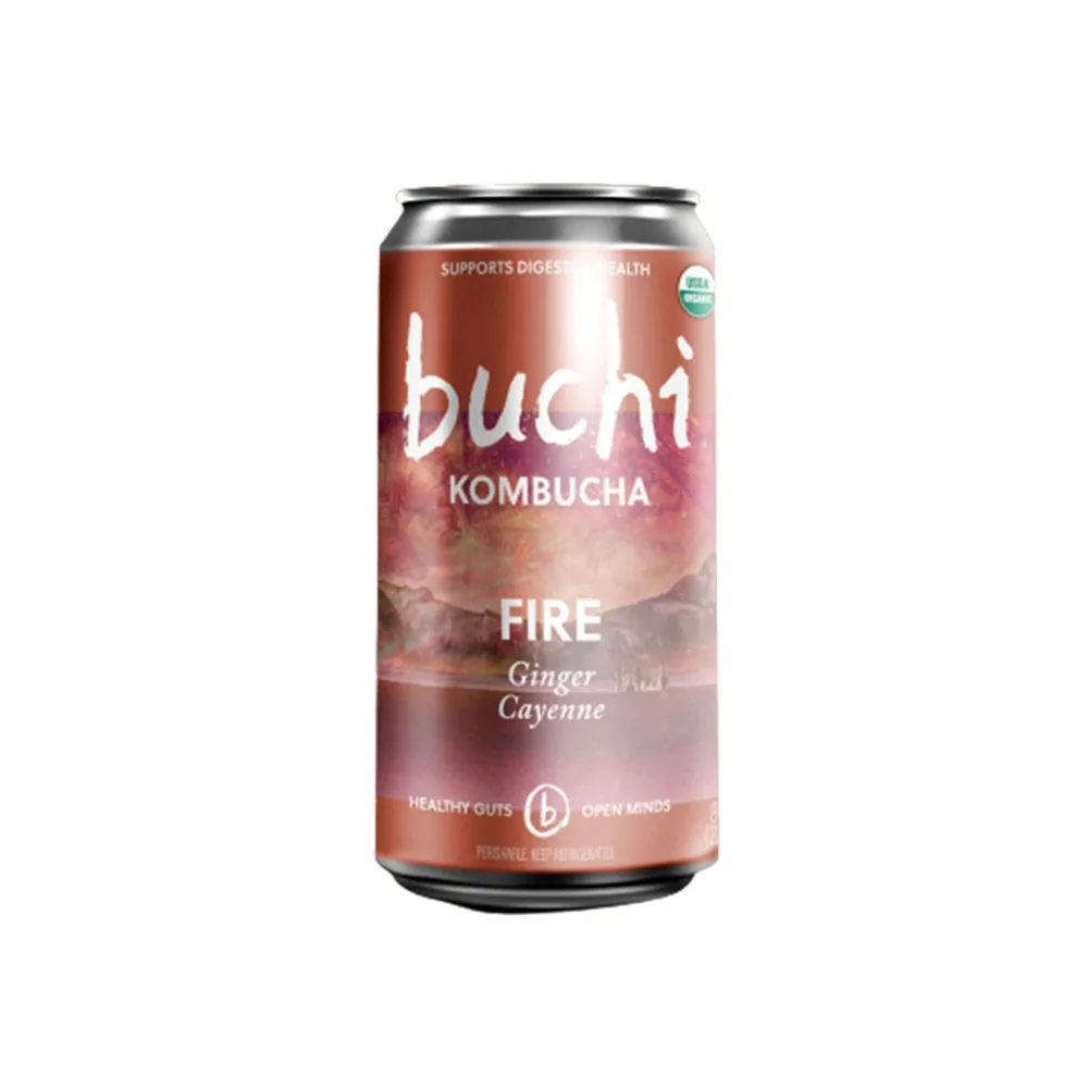 Buchi Kombucha 12/8oz Fire Ginger Cayenne Organic Kombucha Can Premium Quality