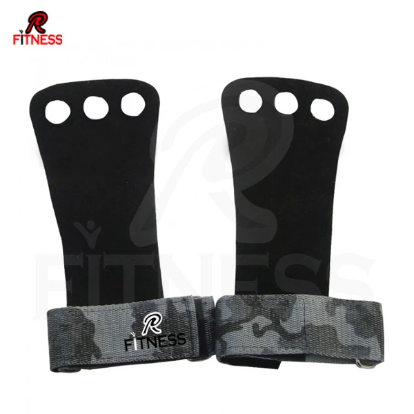 Защита ладони с 3 отверстиями синтетические карбоновые захваты для тренировок в зале тяжелой гимнастики