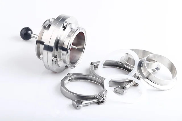 Санитарный клапан-бабочка из нержавеющей стали 304 зажимный полный набор Быстросъемных