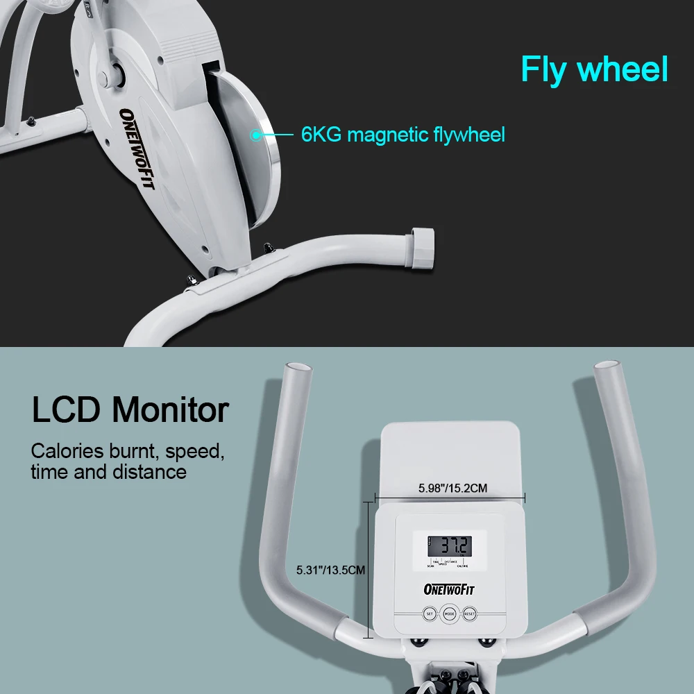 Onetwofit Gym Equipment Exercise Fitness Home Machine Spinning Indoor Trainer White Unisex OEM Logo Exercise Muscle Body Tool