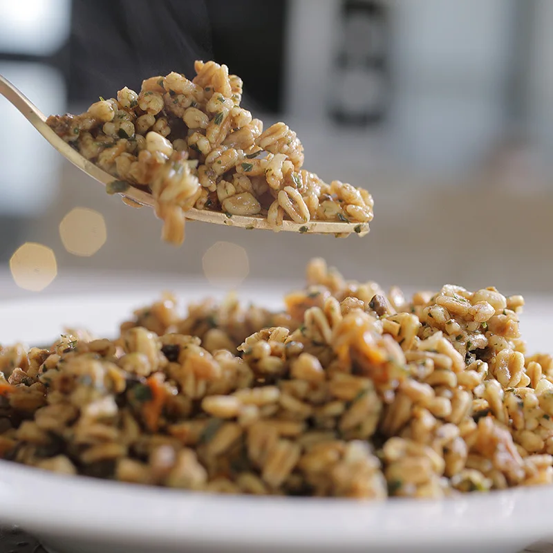  Italian Organic Top Quality Ready to cook meal Farro with Porcini Mushrooms 5 minutes 100g for microwave