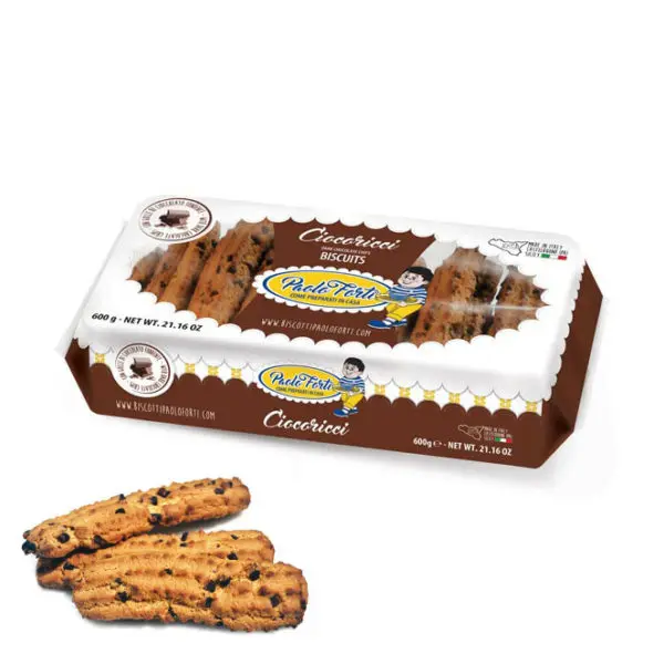 Шоколадная традиционная итальянская коробка для печенья, полужесткая Милая семейная упаковка 850 г