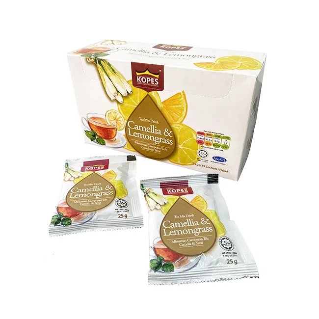 Premium Quality Herbal Tea Camelia & Lemongrass Tea Mix Drink Beauty Healthy Tea Ready Mix [25g x 15 Sachets]