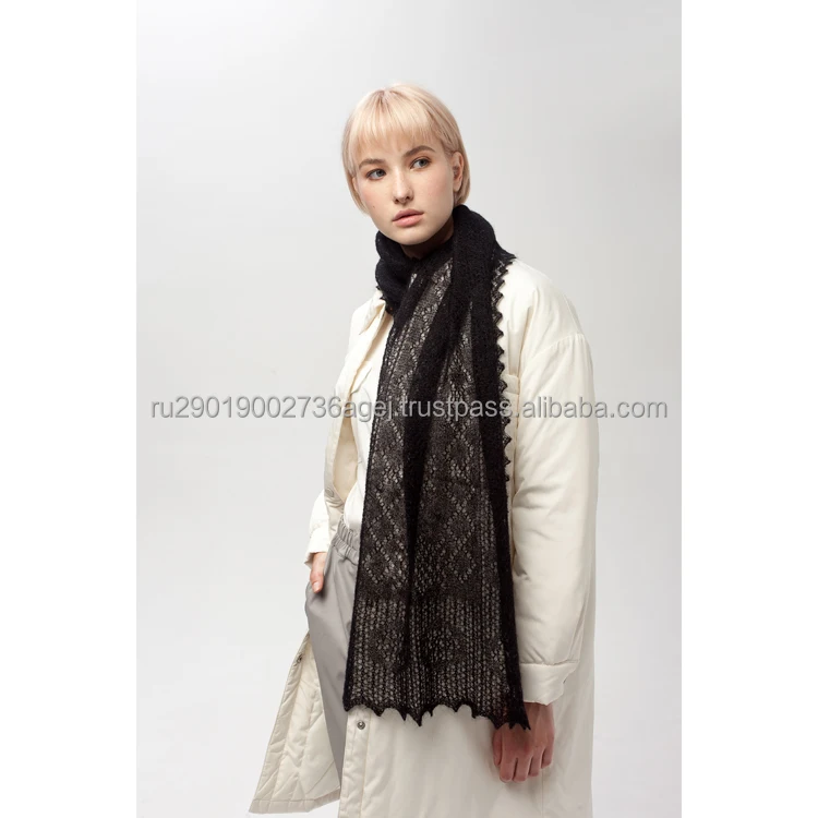 High quality women knit shawls for cold season made of top grade goat down wholesale prices knitted shawls