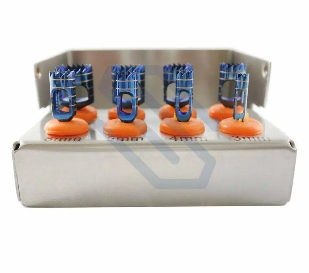 Manual Dental Implant Surgery Trephine Drills Kit Titanium Coated with Stainless Steel Bur Holder for Implant Surgery