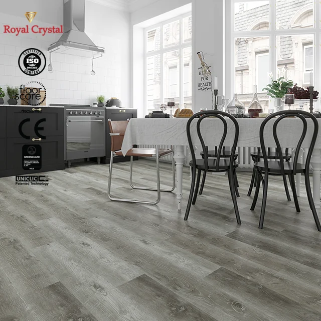 SPC flooring made in Vietnam with high quality from stone powder and plastic PVC  water proof high rigid core click plank