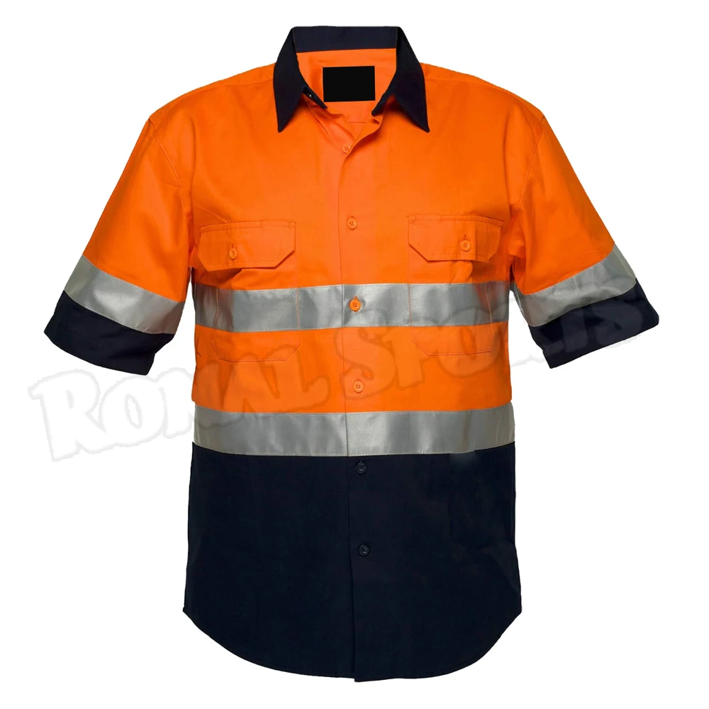 Wholesale Reflective Vest Clothing Custom Hi Vis Logo Safety Reflective  Polo T Shirt