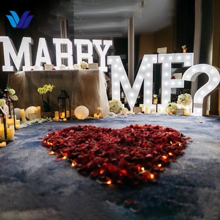 Hongsen Manufacturer Custom 3ft 4ft Light up Numbers Wedding Decor Sign Marquee Letter Giant Led Numbers