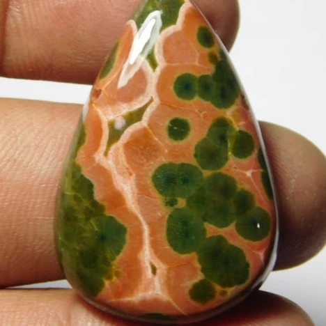 Top Quality 100% Natural Ocean Jasper Cabochon Loose Pear Shape Genuine Gemstone For Making Jewelry at Affordable Prices Bulk