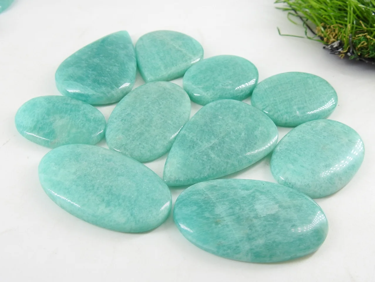 Amazonite Smooth Handmade Loose Cabochons Fancy Natural Green Stone Cabochons/for Making Jewelry/wholesaler/supplies/100%natural