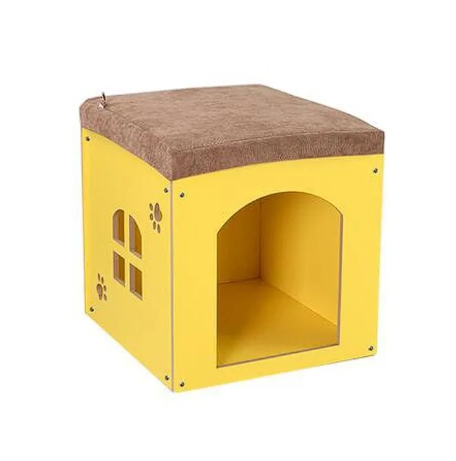 Простая домашняя мебель для домашних животных профессиональный дизайн домик кошек деревянная коробка