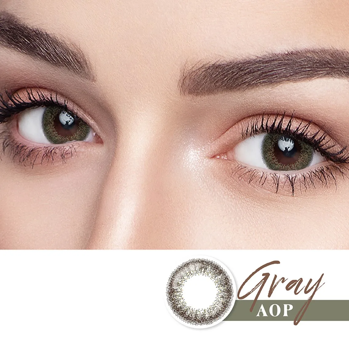 Natural Gray Big Doll Eye Glow Daily Contact Lenses