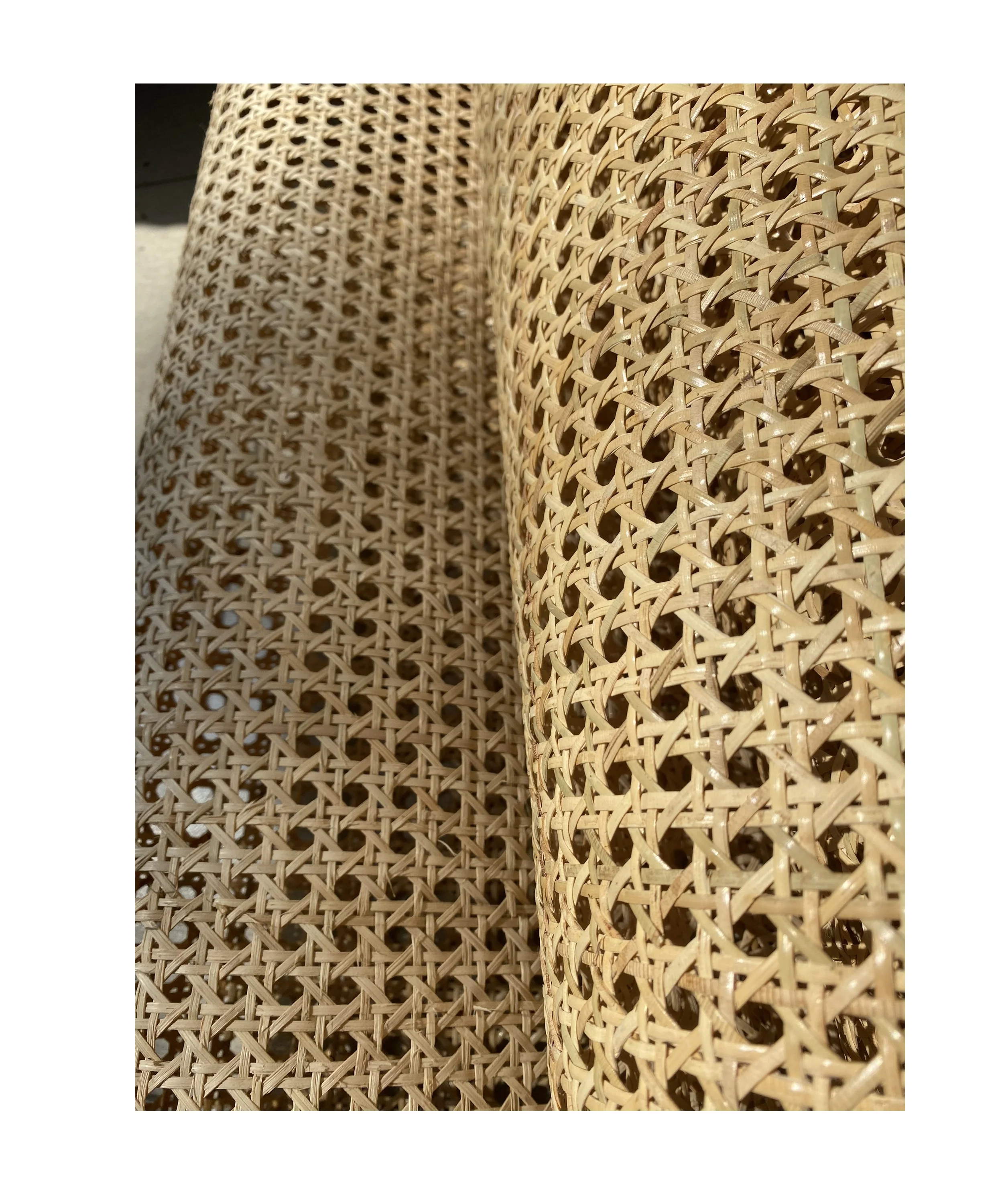 Wholesale Rattan Webbing Cane Open/Square/Close knit premium rattan webbing roll