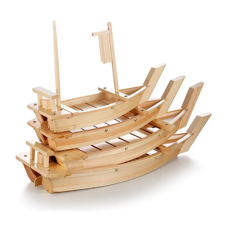 Wooden sushi tray boat/Sashimi boat/Sushi serving tray high quality from Vietnam factory 2022