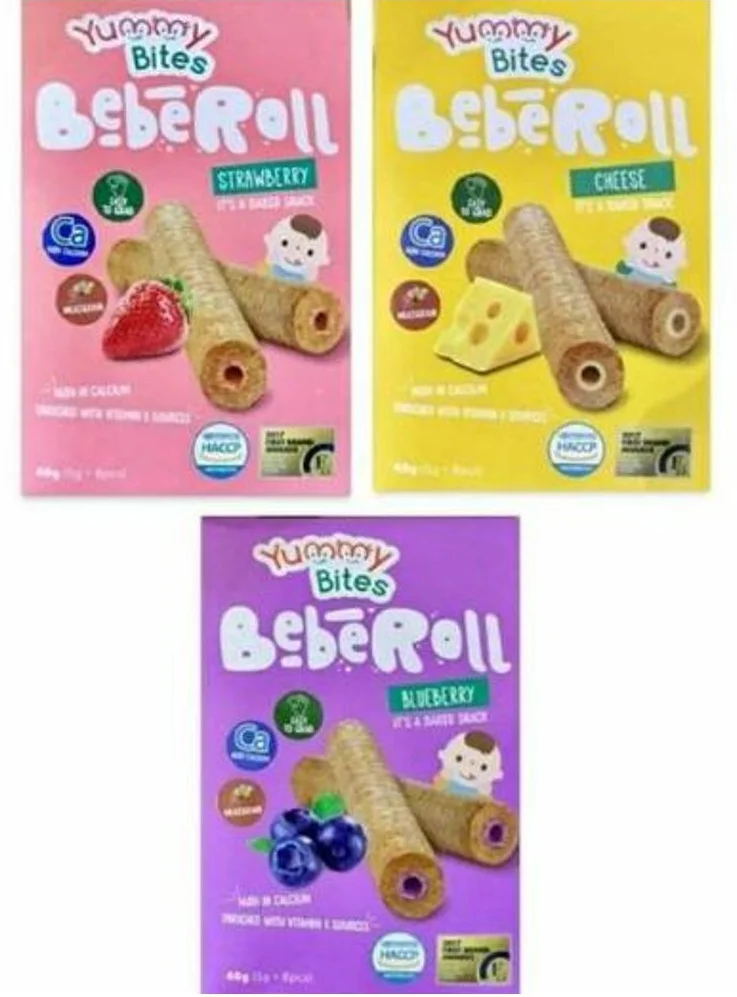 Yummy Bites Beberoll Cheese, Strawberry, Blueberry 40gr