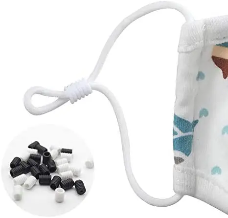 Adjustment Anti Slip Cord Lock Rope Hardware Hat Chine Rope Earloop Buckles silicone stopper