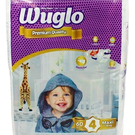 Wuglo  jumbo size mini  midi maxi junior size Disposable Baby Diaper Manufacturer in Turkey