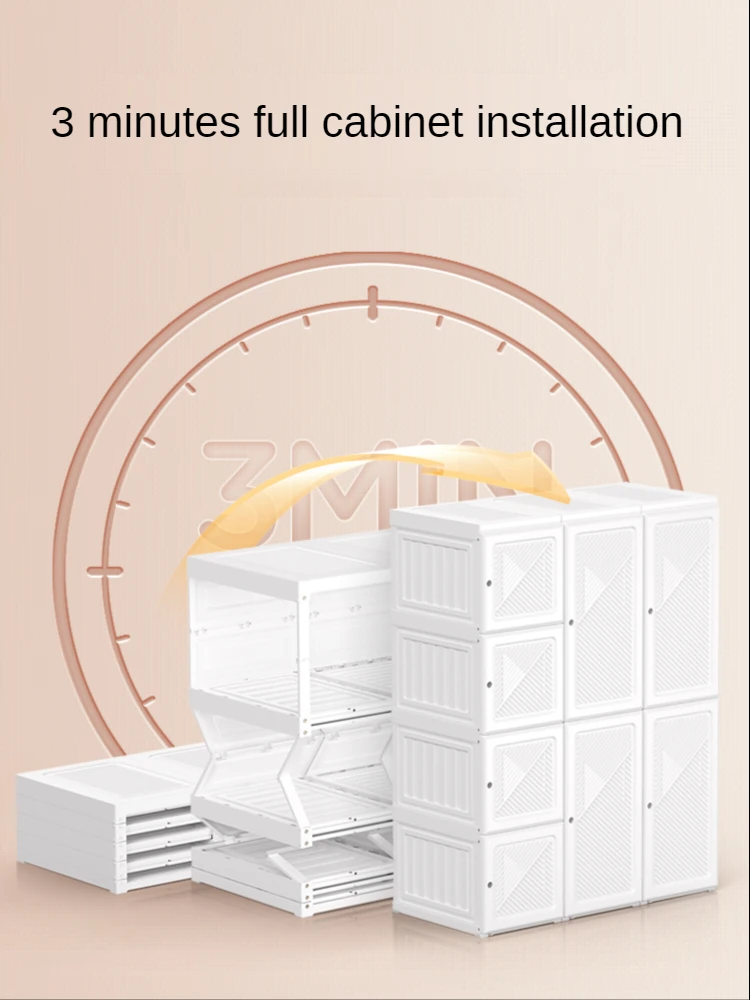  Складной шкаф Smart-Furn в сборе пластиковый портативный модульный для спальни складной куб детский хранения