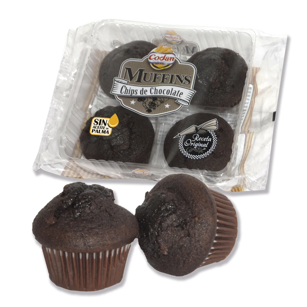 MUFFINS - original recipe muffins, made with chocolate chips, vanilla or cocoa flavour