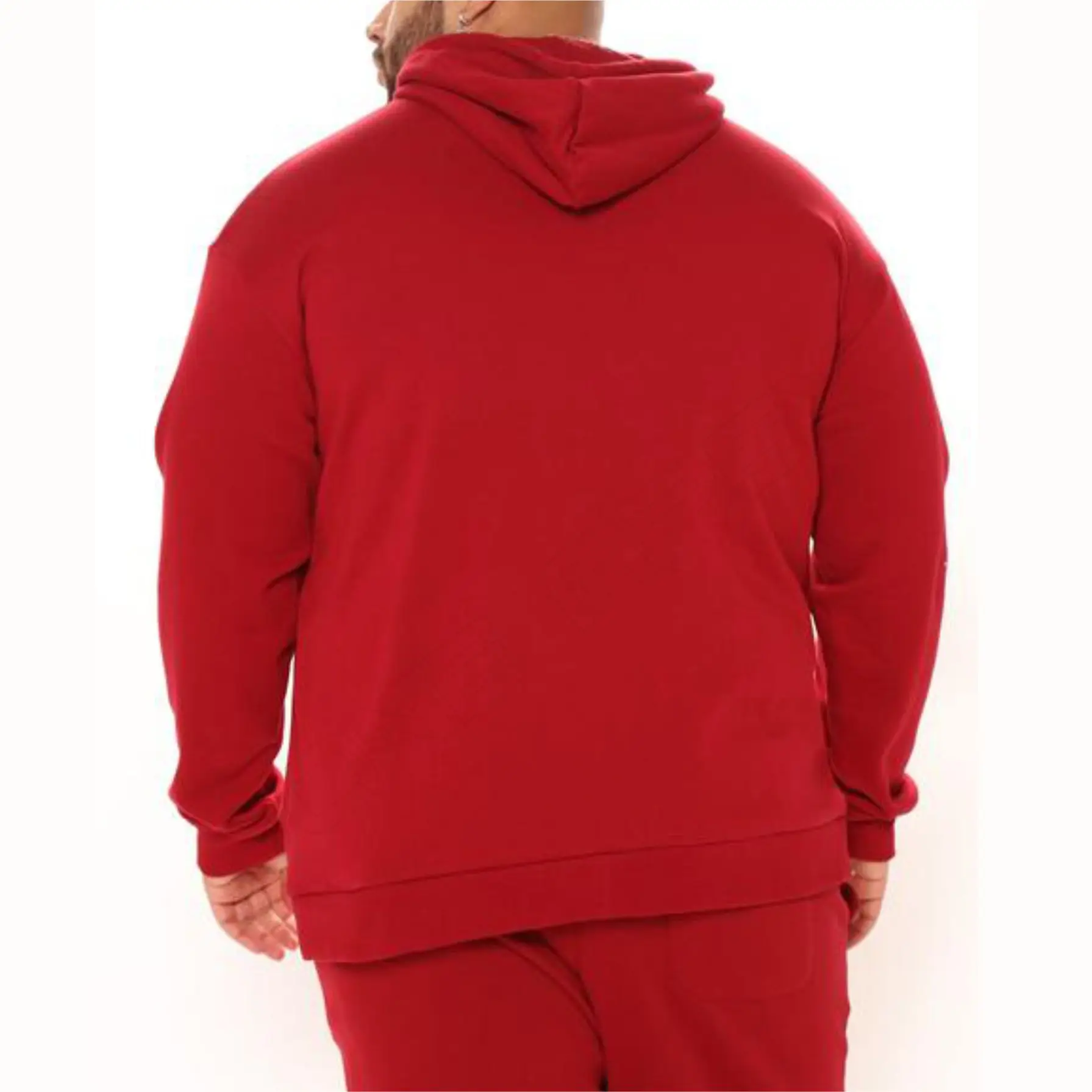 Men Plain Custom Tracksuit OEM  Maroon Slim Fit Gym Fitness Pullover Hoodie Tracksuit set for Men by One Apex