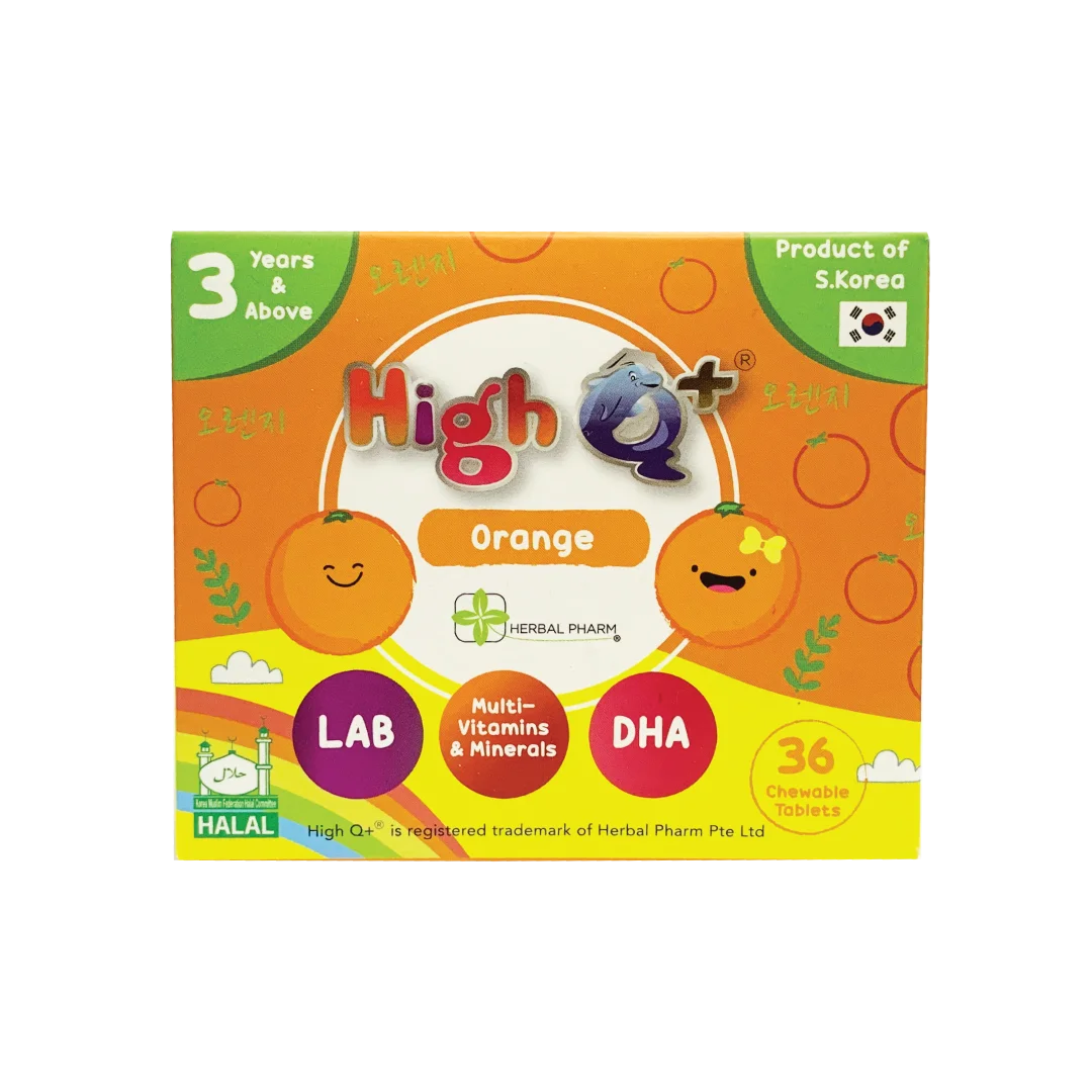 Vitamins Type Healthcare Supplement 2-3 Years Shelf Life High Q + Orange 36 Chewable Tablets From Singapore suitable for kids