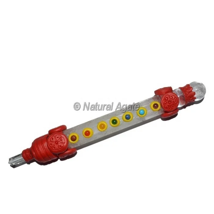 Crystals Stone 7 Chakra Tibetan Stick Healing Wands For mental balance