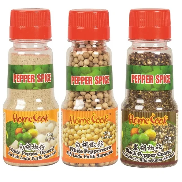 Высокое качество приправы 40g HomeCook сушеный белый перец в бутылке с 24 месяца срока годности при хранении