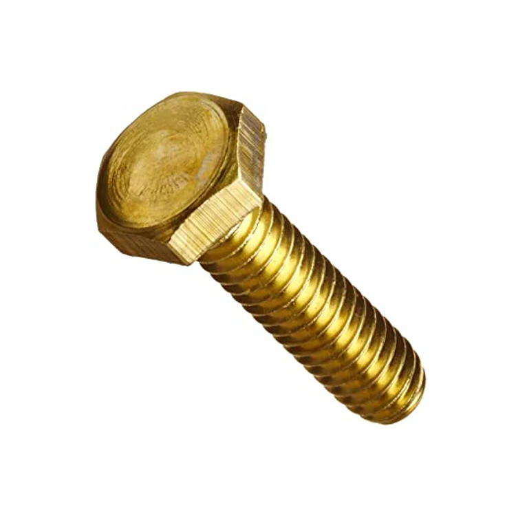 Top Quality Durable Fasteners Brass Bolts/ DIN 933 Hex Head Brass Bolts