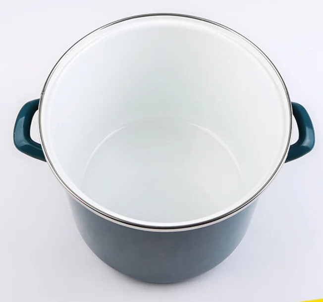 
Modern Japanese Thick Enamel pot Portable travel camping pot clay pot with lid 