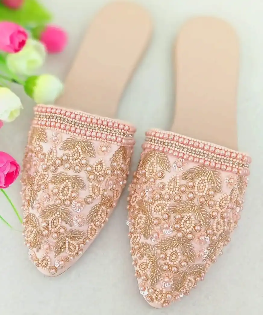 Дамские дизайнерские свадебные мюли из панджаби этнические ручная работа традиционные кожаные JUNJABI MOJARI балетки ручной работы на плоской подошве