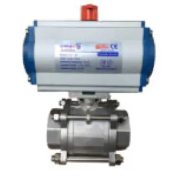 2021 High Quality DN20 Stainless Steel Threaded Ball Valve With Double Acting Pneumatic Actuator