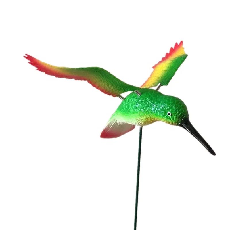 Osgoodway Flying Hummingbird Garden Decorations Cute Outdoor Animal Statue Courtyard Lawn Steel Metal Cut Flower Hot Plastic