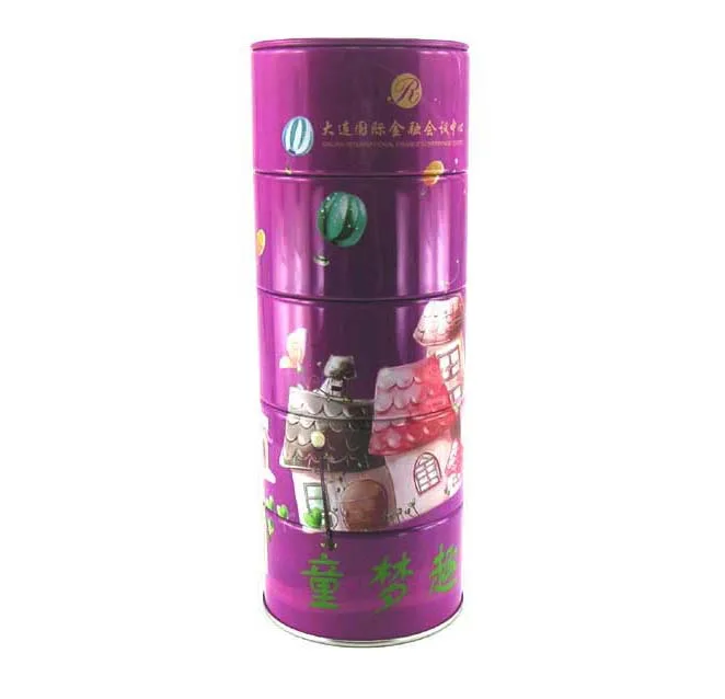 
Round Coin Bank Aluminium Metal Tin Box Can for stationery and toys 