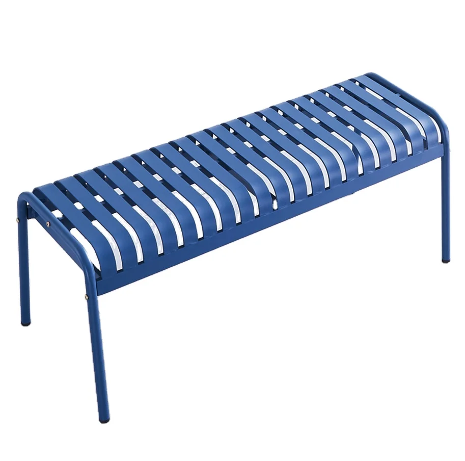 Outdoor aluminum bench stool metal beer long chair aluminum beach park patio metal stool