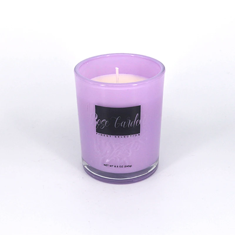 High Quality Palm Best Soybean Wax Filled Aromatherapy Paraffin Palm Fragrance Scented Candle Votive Glass Jar