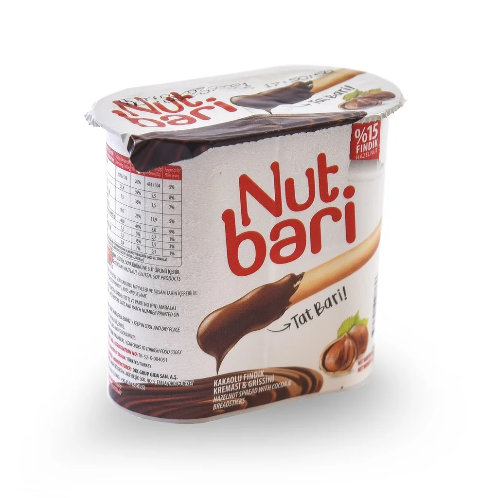 52 gr %15 Hazelnut Cream with Chocolate & Breadstick