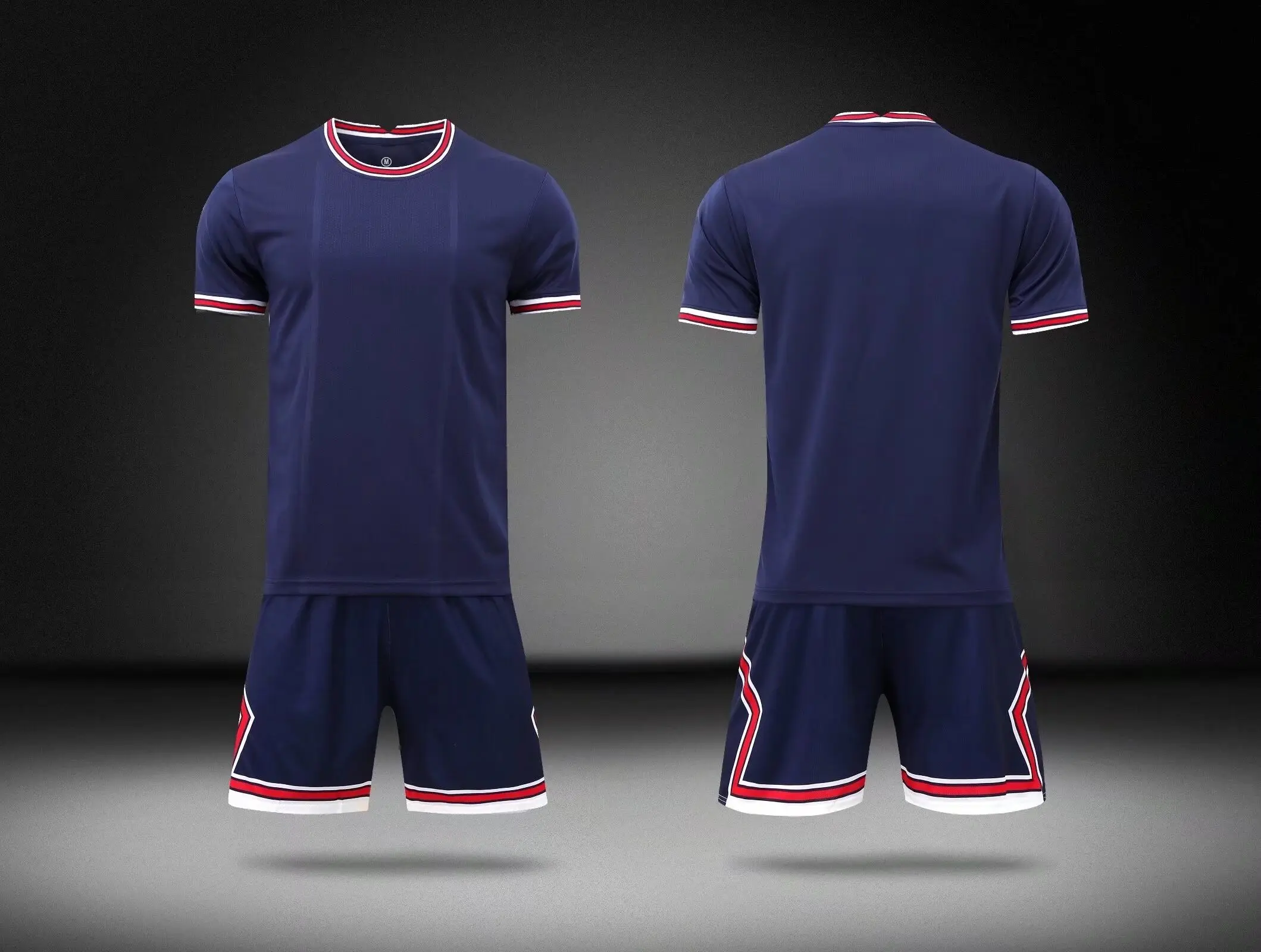 2021 Thai Quality Custom United Soccer Jersey Sublimation plain Soccer Jersey Set